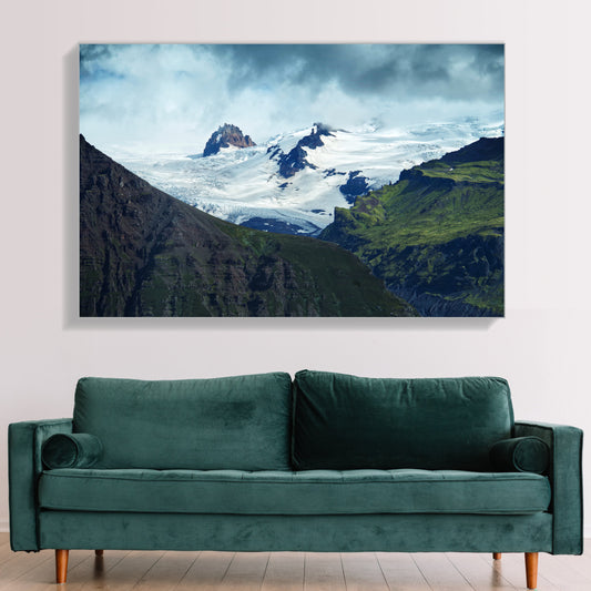 Dramatischer Gletscher | Wandbild Island